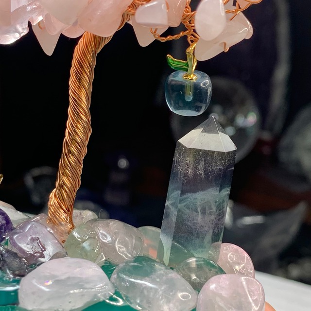 3.桜満開☆ローズクォーツ招財樹・ファンタジーワールド