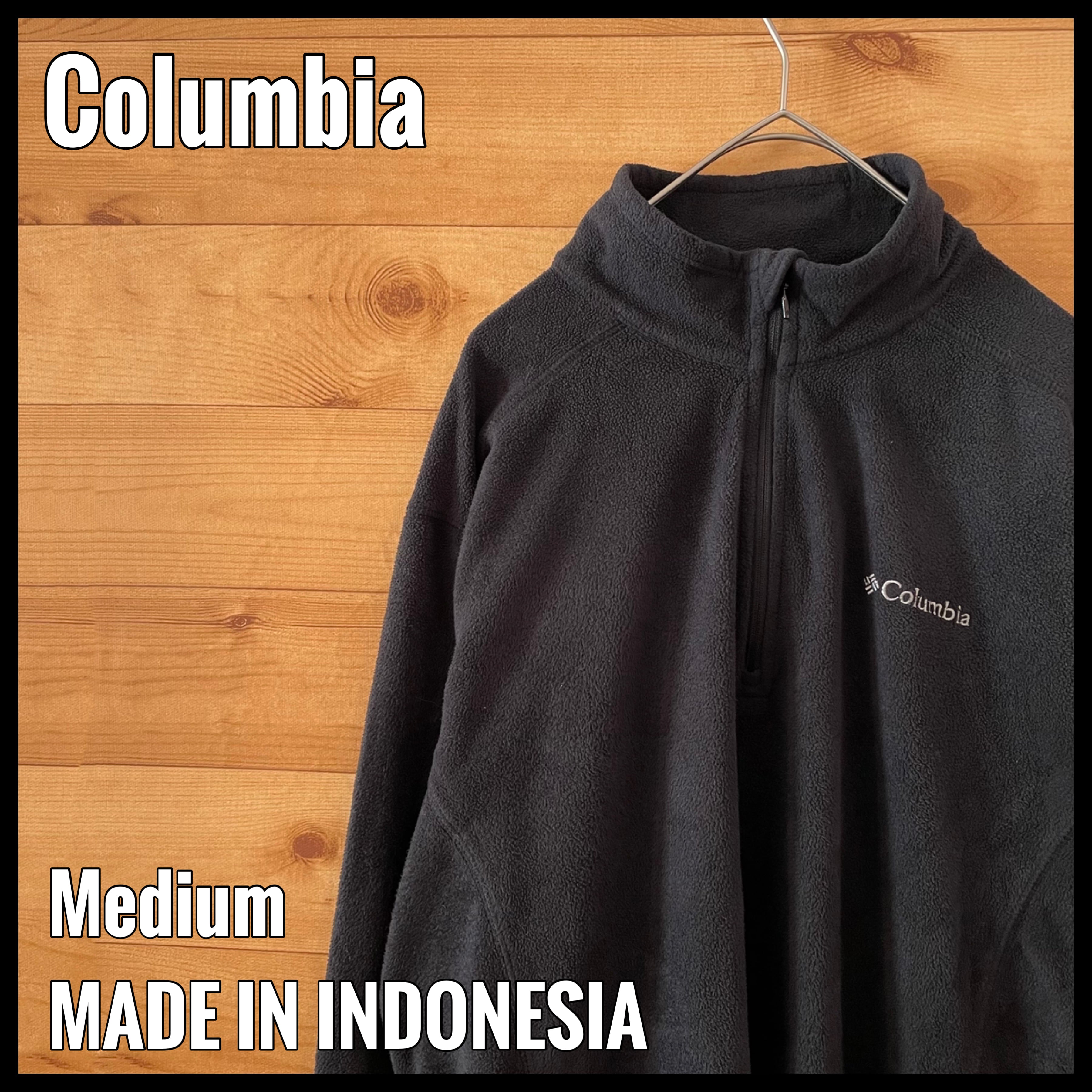 【刺繍ロゴ】Columbia(コロンビア)企業ロゴハーフジップ フリース