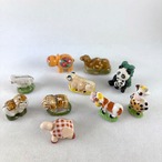 フェーブ　陶器ミニチュア　 10個セット　ガロットデロア　アニマル 19otd89