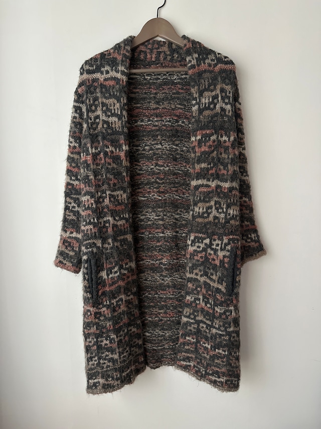 Vintage wool long cardigan