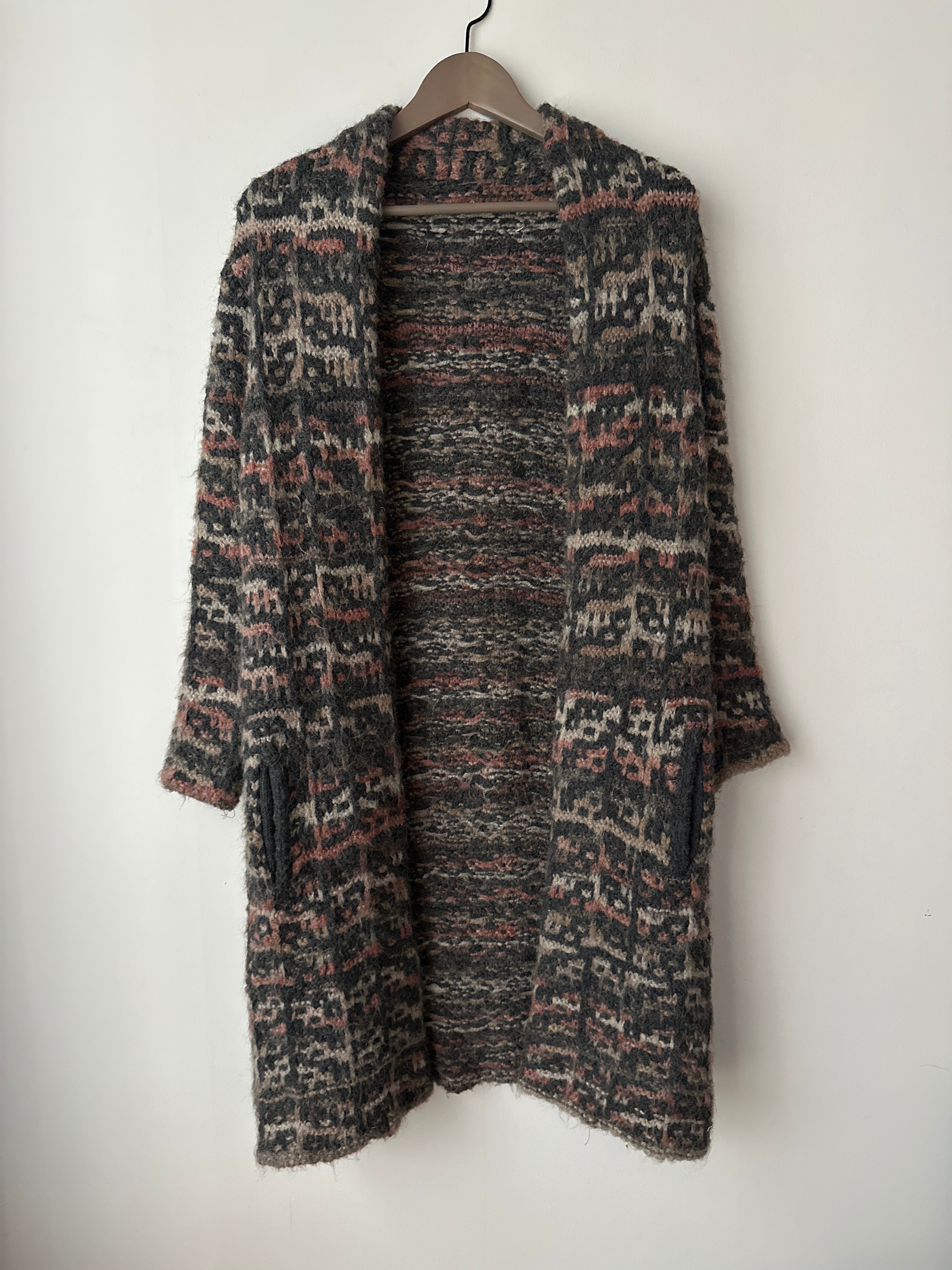 Vintage wool long cardigan