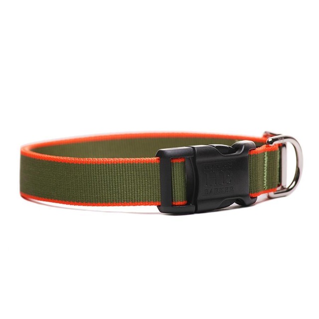 Harry Barker | CHELSEA DOG COLLAR - GREEN×ORANGE（XXS , XS）