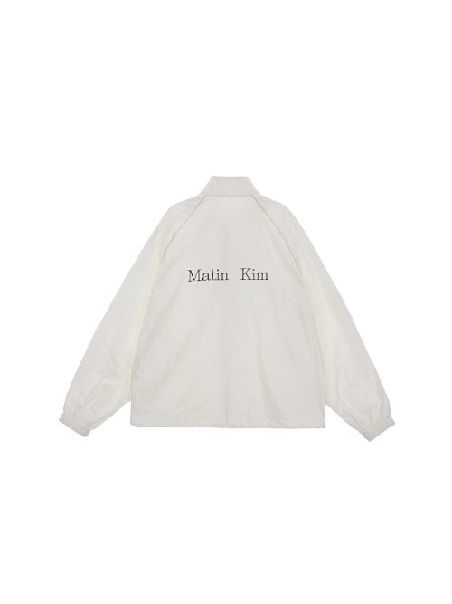 MATIN KIM] MATIN KIM LOGO COATING JUMPER IN IVORY | もごつ