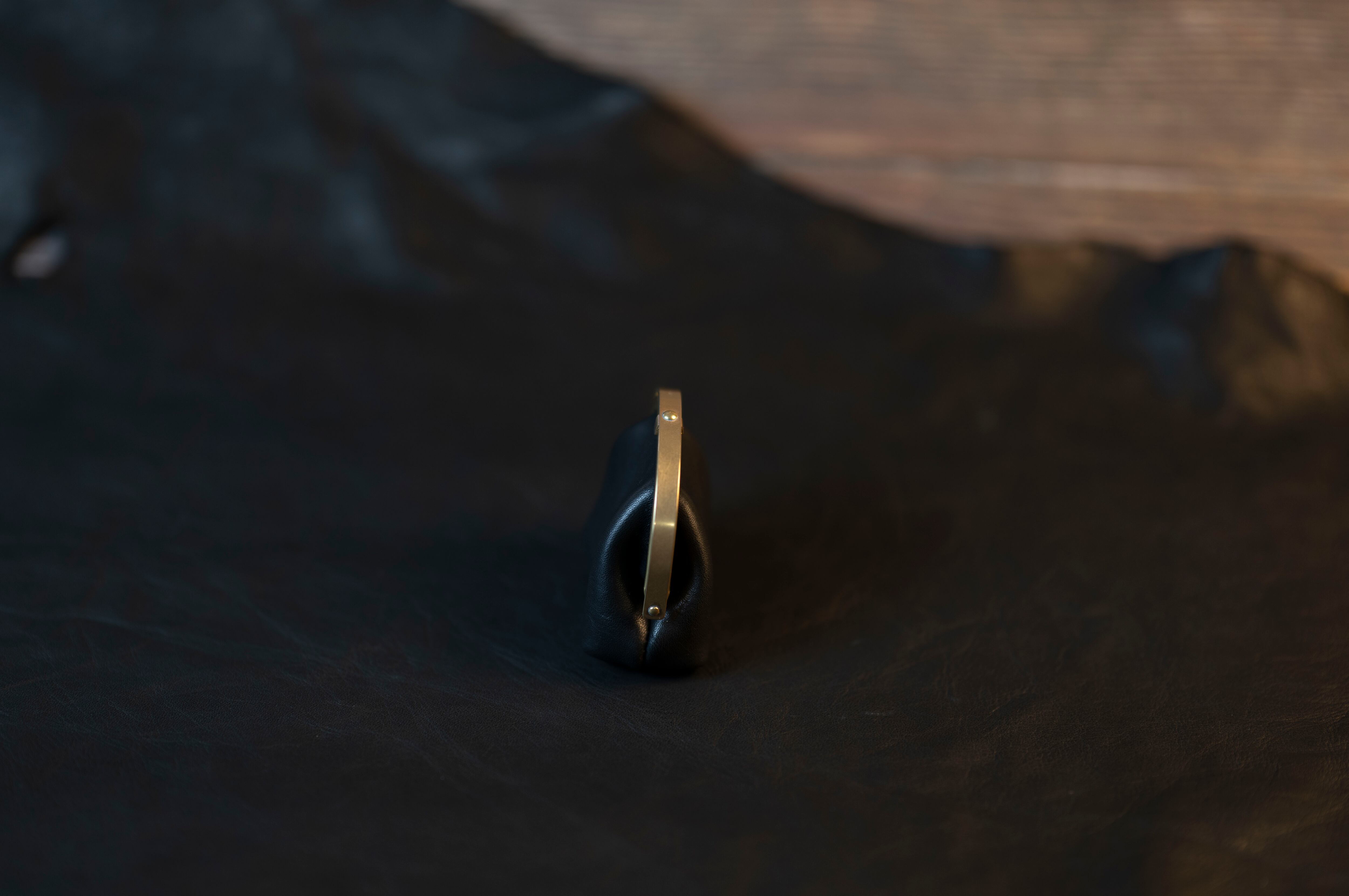 soul;solid】Brass clasp シリーズ ”ワンタッチ真鍮がま口ミニポーチ