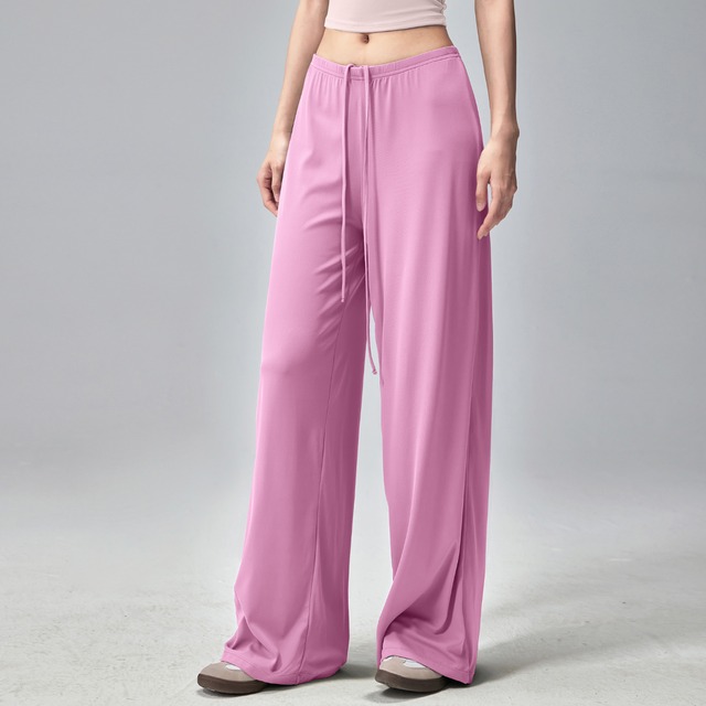 Drawstring Wide Full Length Pants  BM0013