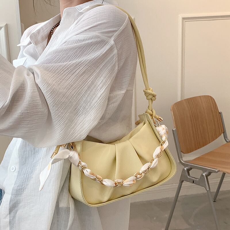 サマーチェーン ワンショルダースカーフ 夏物 シルク メッセンジャーバッグ Tiancai_Wing_Bag13857524099