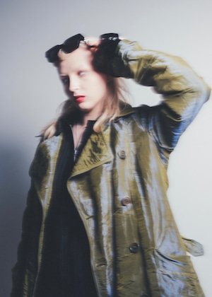 "C.P.COMPANY" Early 2000's metallic lridescent trench coat “made in ITALY”