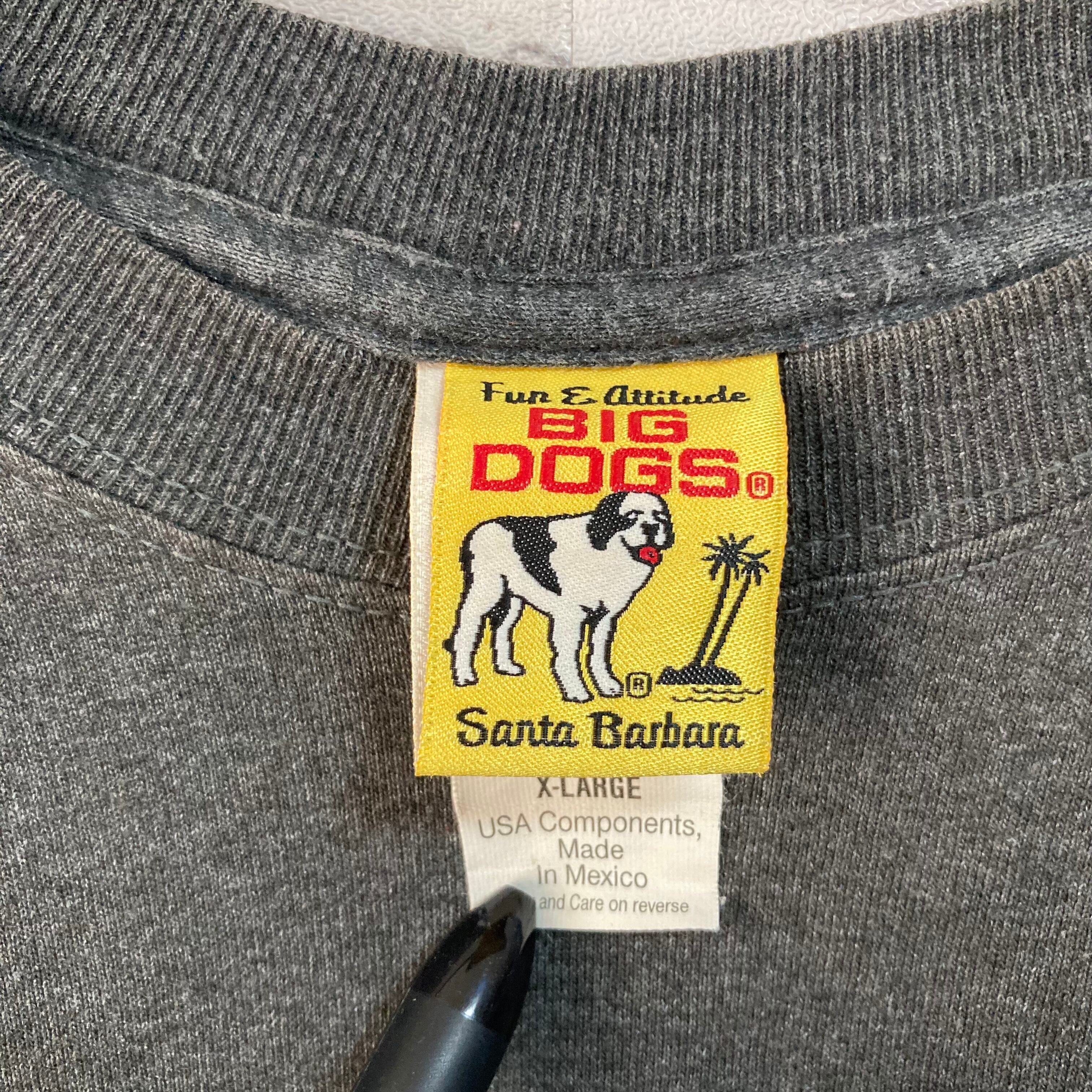 BIGDOGS ビッグドッグ 犬 刺繍ロゴ オーバーサイズスウェット2XL 古着-