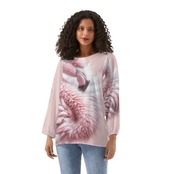 Women's Long-Sleeve Chiffon Blouse Real 4379