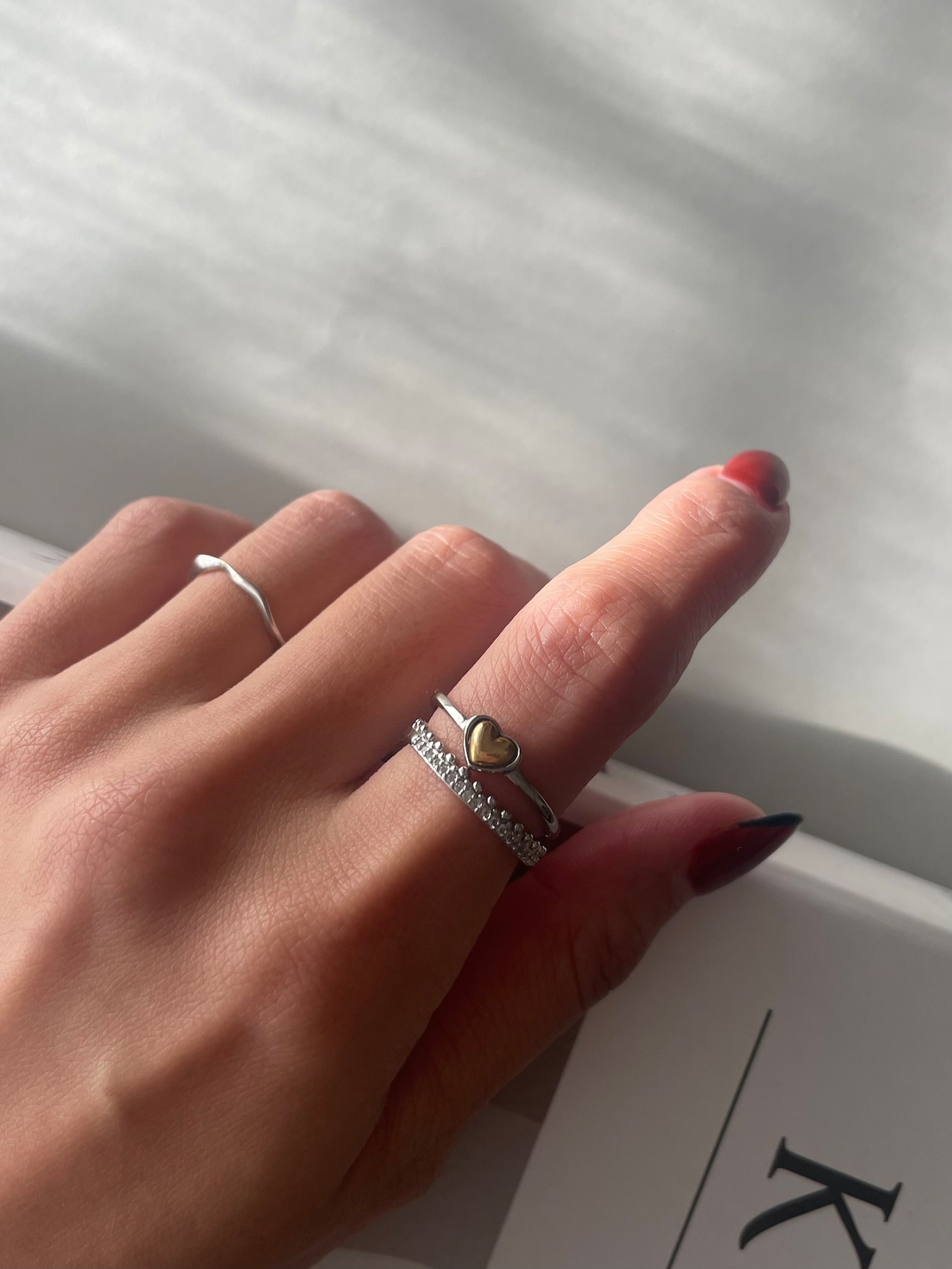 layered dot eternity ring