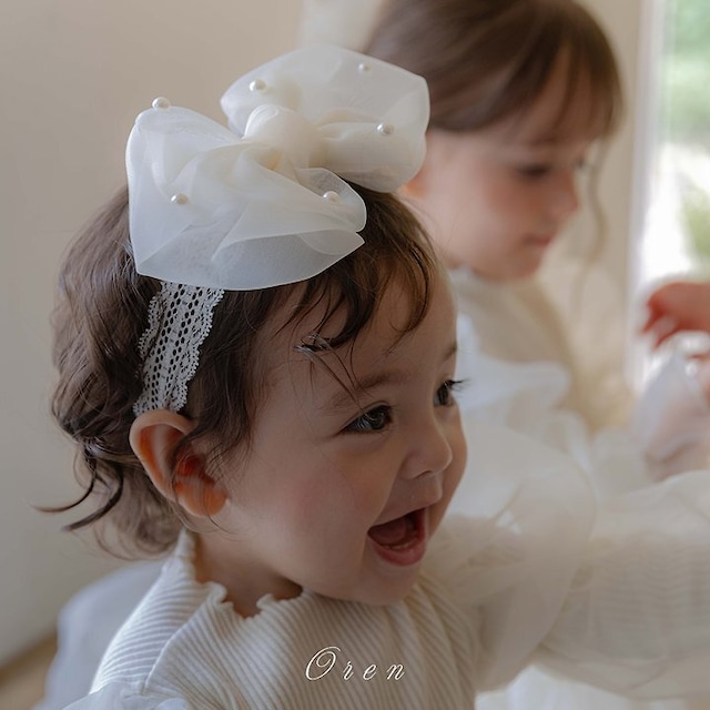 【取寄】oren|marianne pearl hairband|マリアンパールヘアバンド|FREE|baby&kids|26 autumn