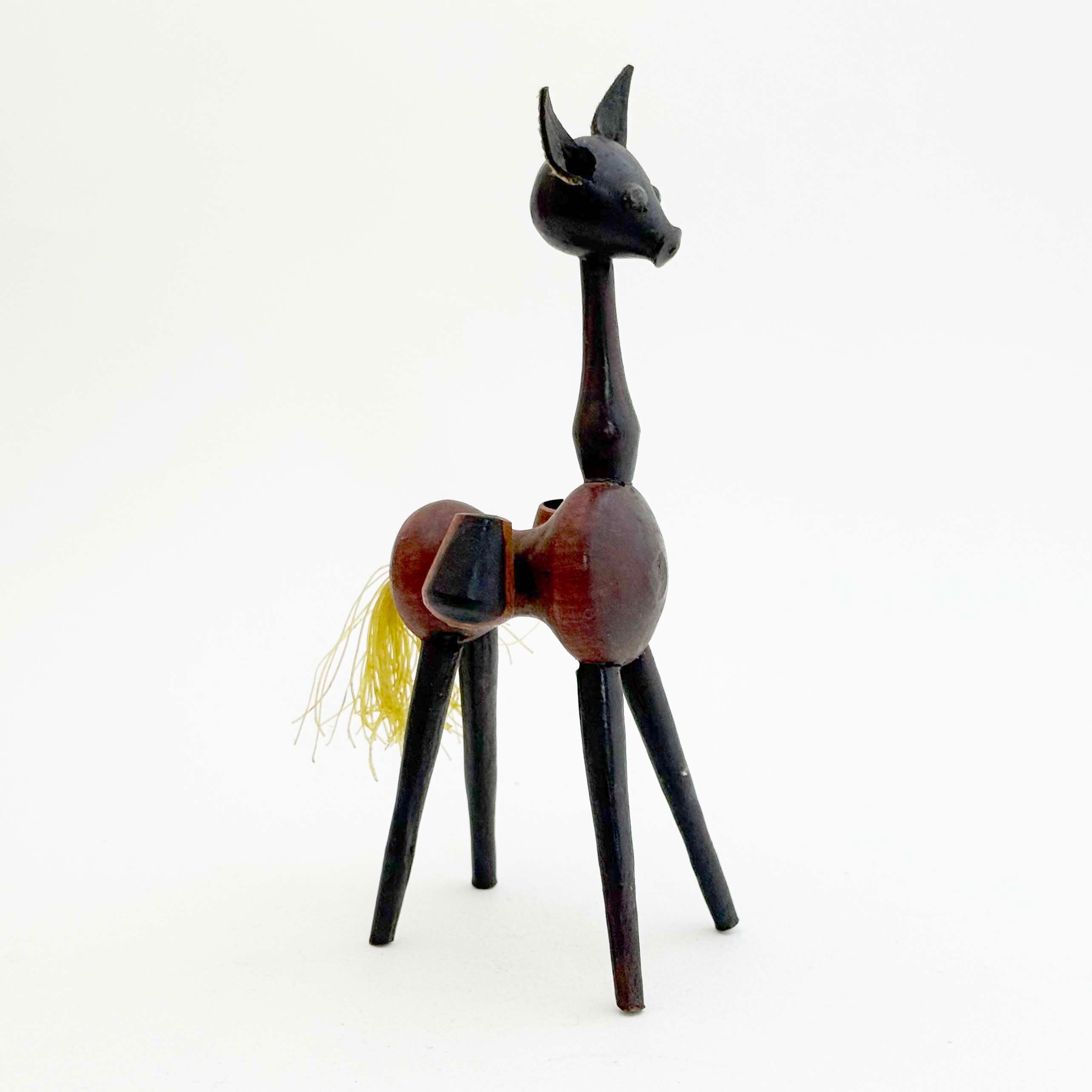 馬のヴィンテージ木人形（メキシコ製）