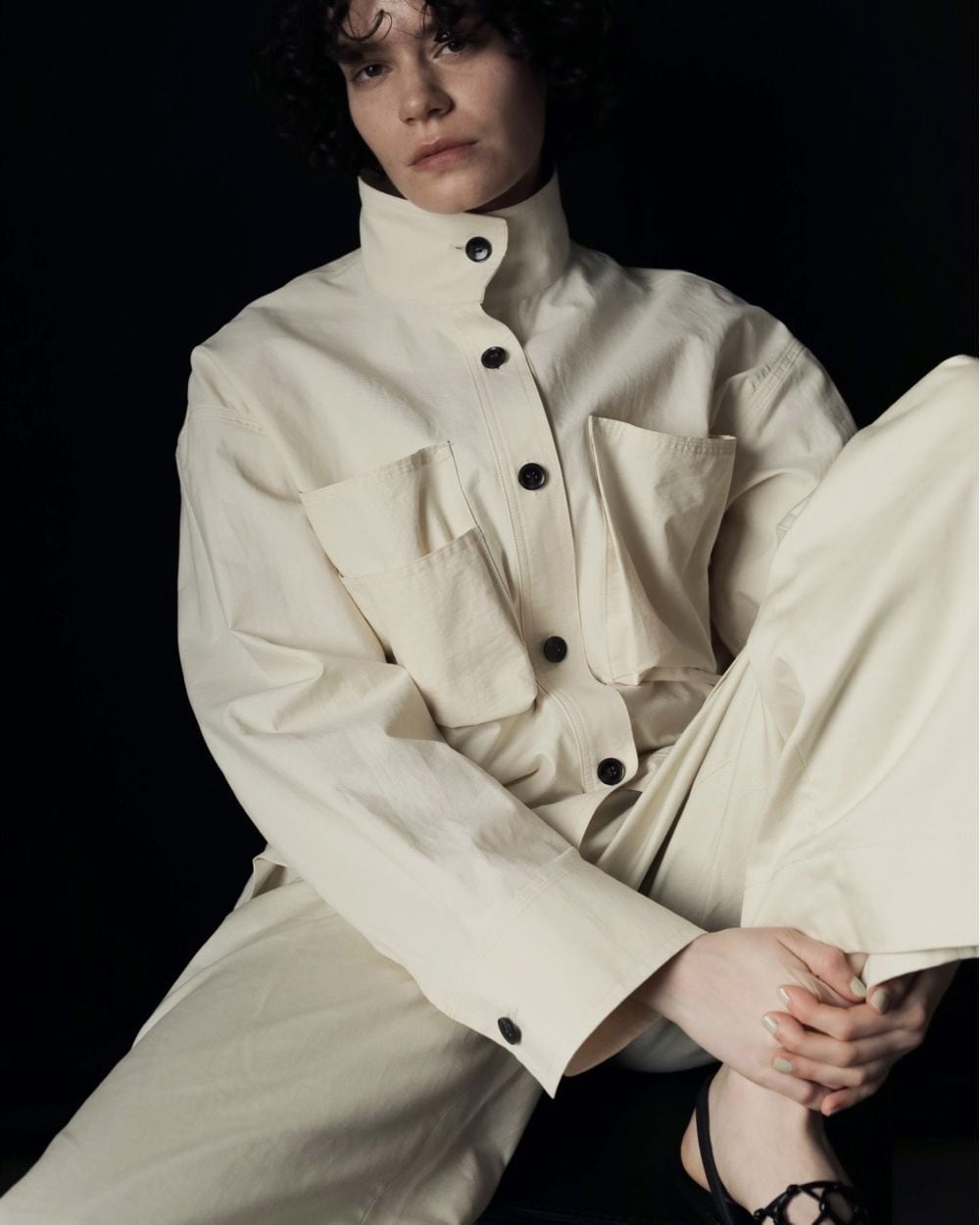 anuke 】Pocket Standcollar Shirts | valance 福井｜レディース