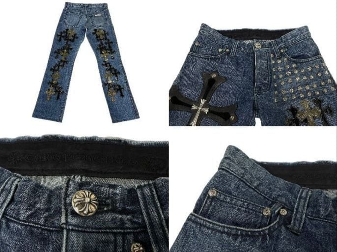 CHROME HEARTS クロムハーツ デニムパンツ カスタムオーダー クロス