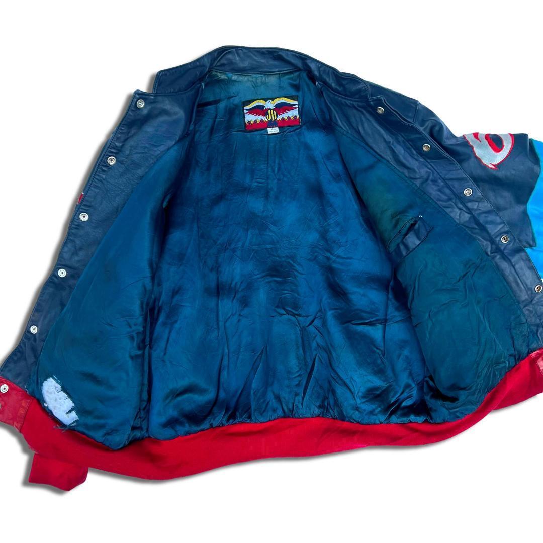 90s USA製 ジェフハミルトン レザー レーシングジャケット XL 90s USA製 ジェフハミルトン レザー レーシングジャケット XL