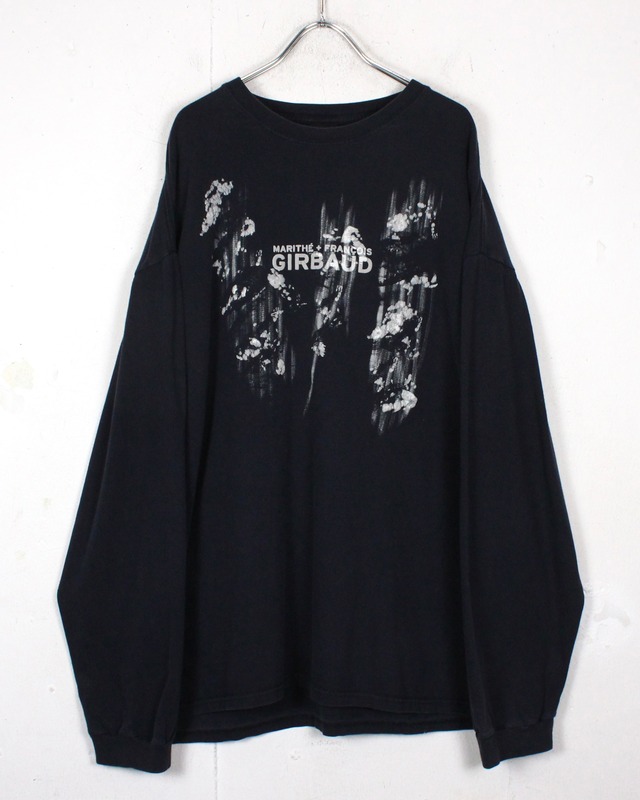【Caka act2】"MARITHE + FRANCOIS GIRBAUD" Foam Print Vintage L/S T-Shirt