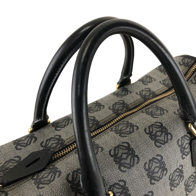 LOEWE ロエベ アナグラム ハンドバッグ ブラック PVCレザー ミニボストン vintage ヴィンテージ オールド pt7rnm