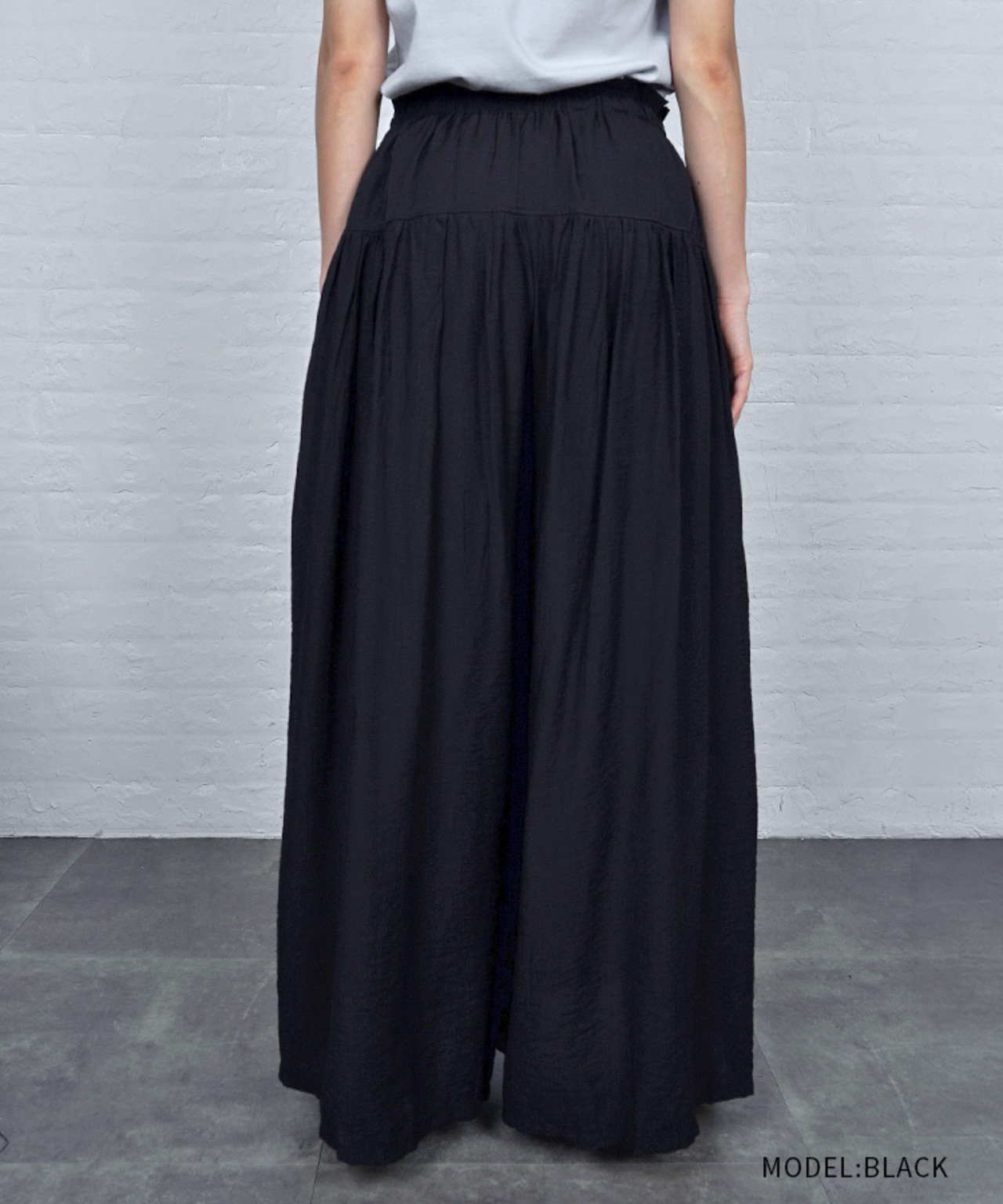 【直営限定ITEM】エアリースイッチングワイドパンツ (BLACK)　CQ-49006H