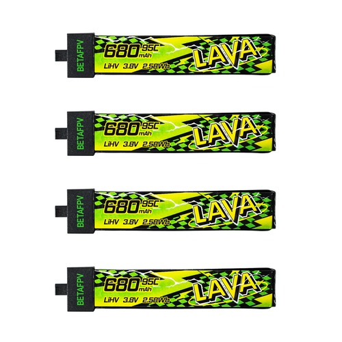 BETAFPV LAVA II 680mAh 1S Battery 4pcs