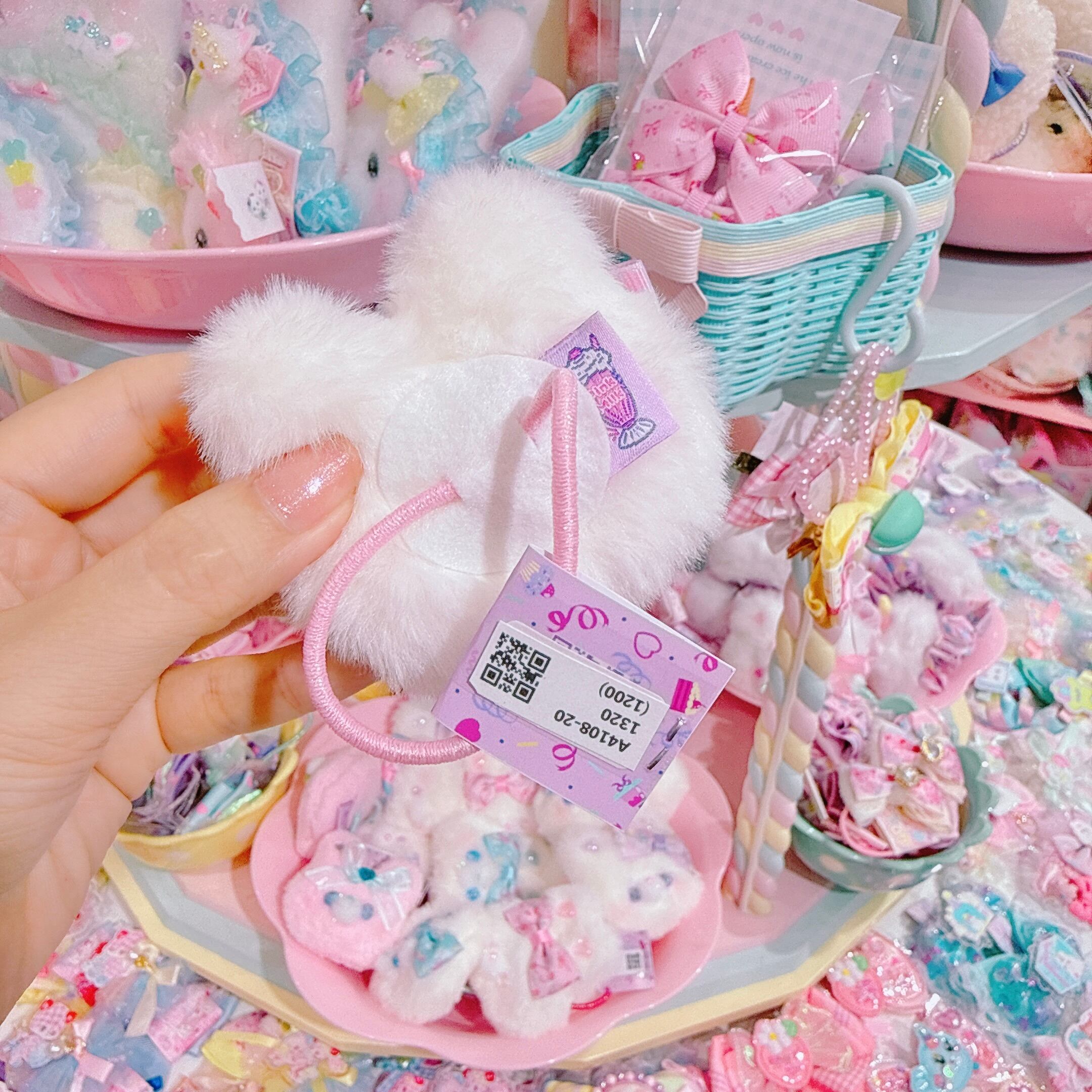 【A4】108-20ぬいぐるみ付きヘアゴム