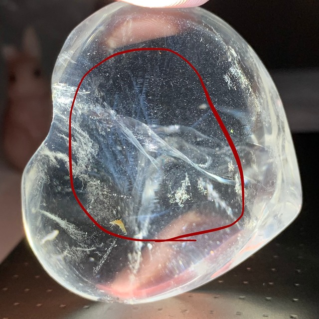 20.天使の梯子☆水晶☆エンジェルラダー 珍しいハートモチーフ♪