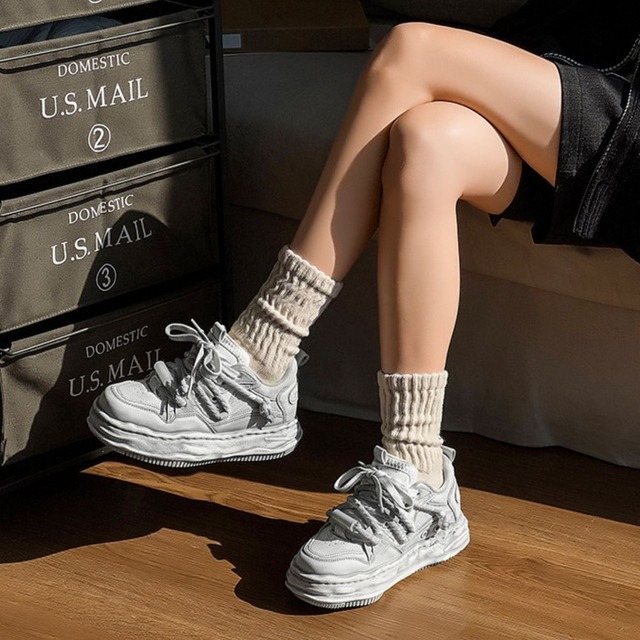 グランジミックスロープレーススニーカー   R01550