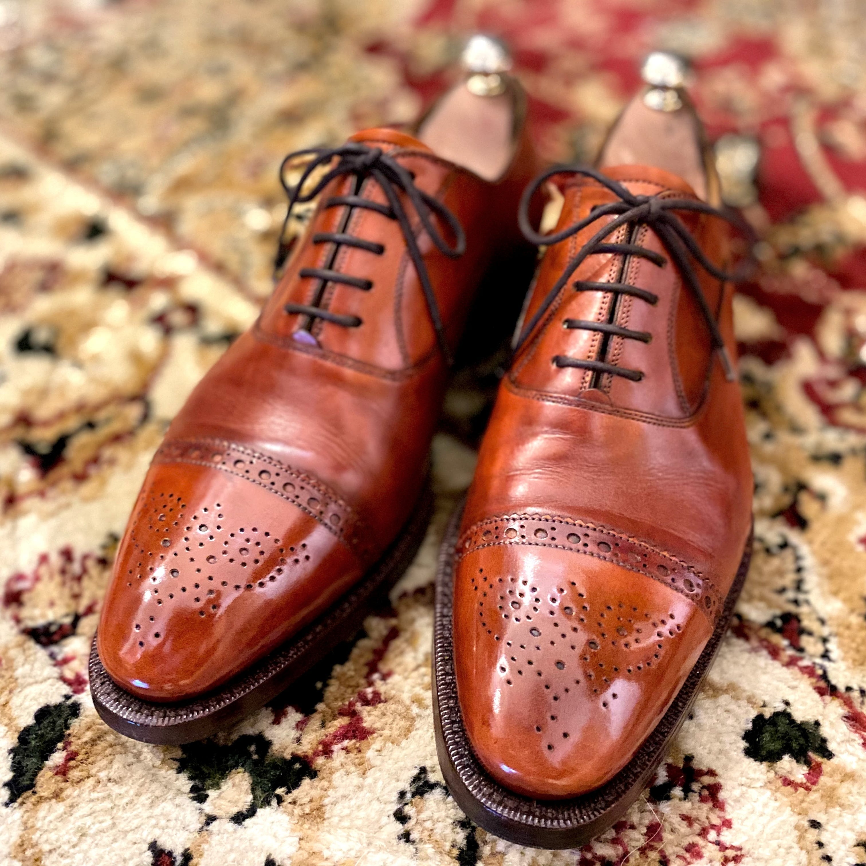 Santoni ブローグシューズ 新品未使用品 定価10万弱