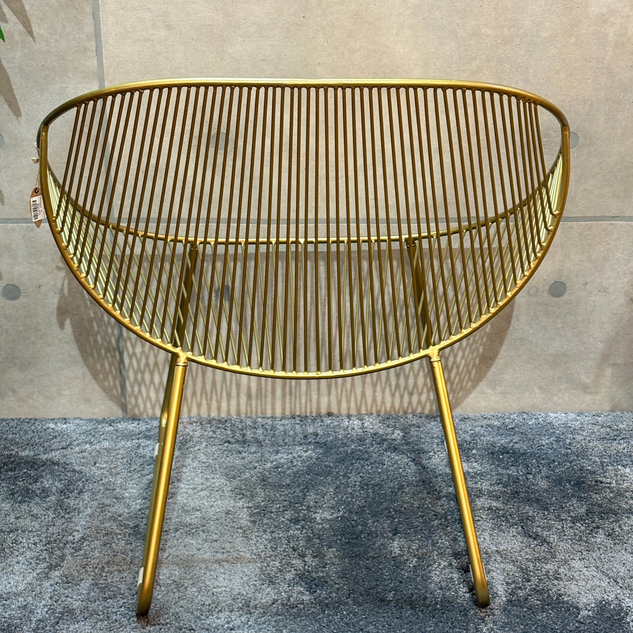 ワイヤーフレーム ラウンジチェア | アンティークゴールド | ミッド