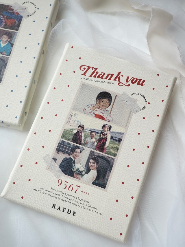 お写真で贈る　子育て感謝状｜キャンバス｜両親贈呈品