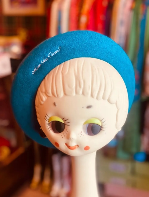 予約商品/12月中旬発送ターコイズ/オリジナルベレー帽　