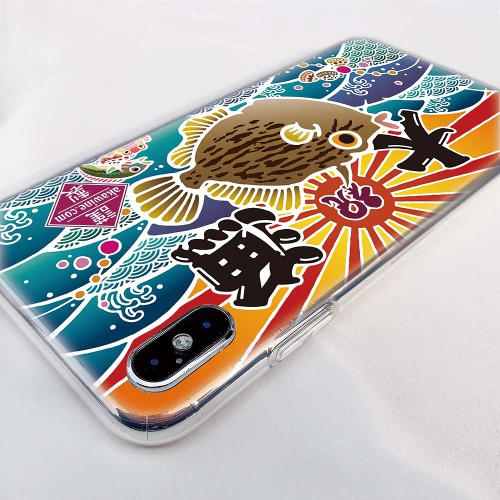 ソフトケース】大漁旗スマホケース（カワハギ） | 赤ワインの大漁ショップ