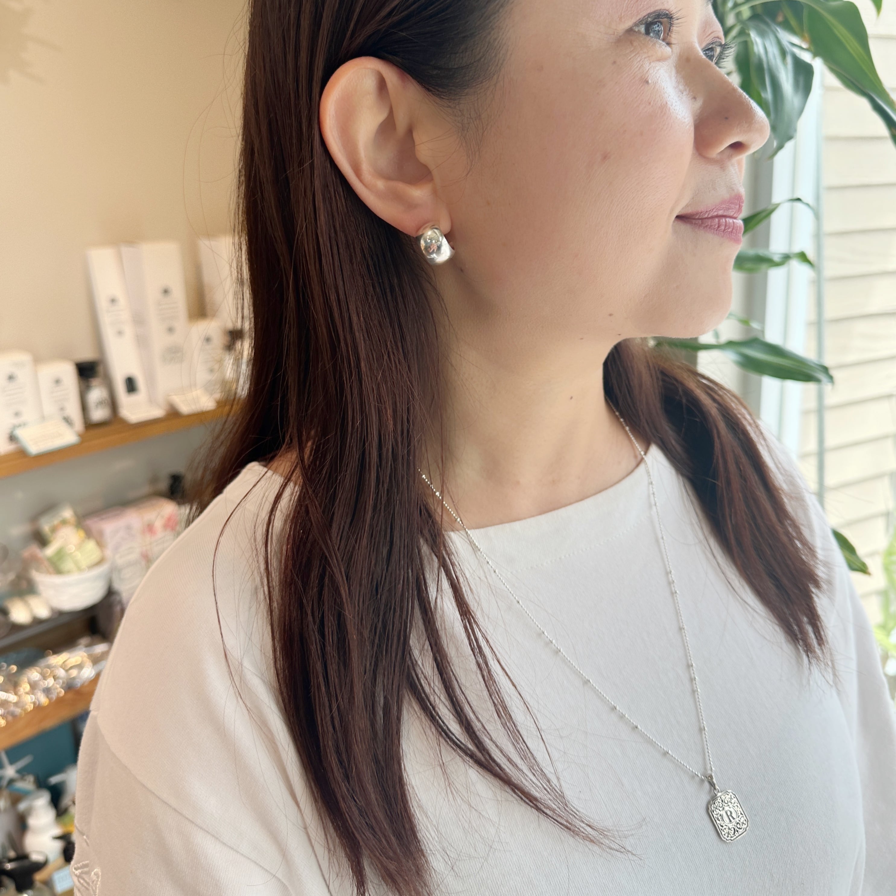 ぷっくり スタッドフープ ピアス | 【公式通販】鎌倉のシルバー