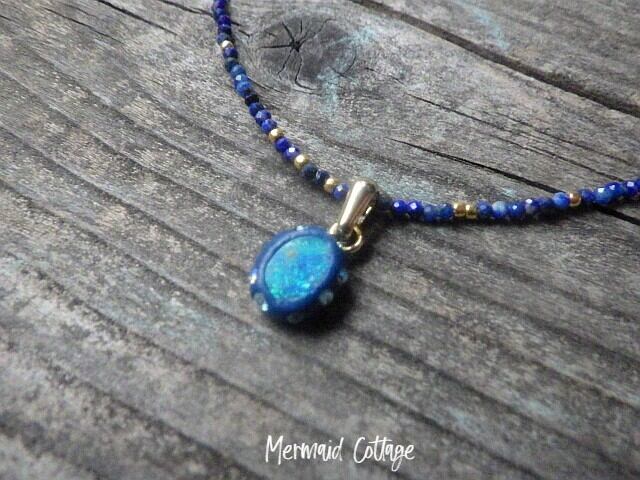 14kgf*Tiny Little Ocean Opal Necklace オーストラリア産プレシャス