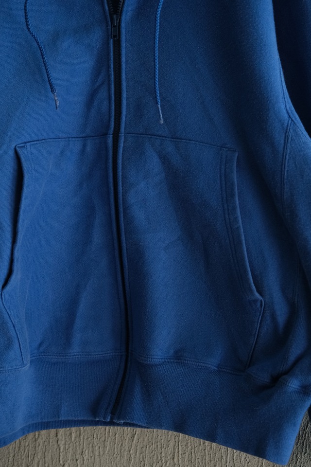 Utah/"Champion" reverse weave type remake zip up hoodie/blue