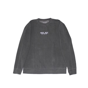 HOTEL BLUE LOGO CREW SWEAT BLACK CHARCAOL