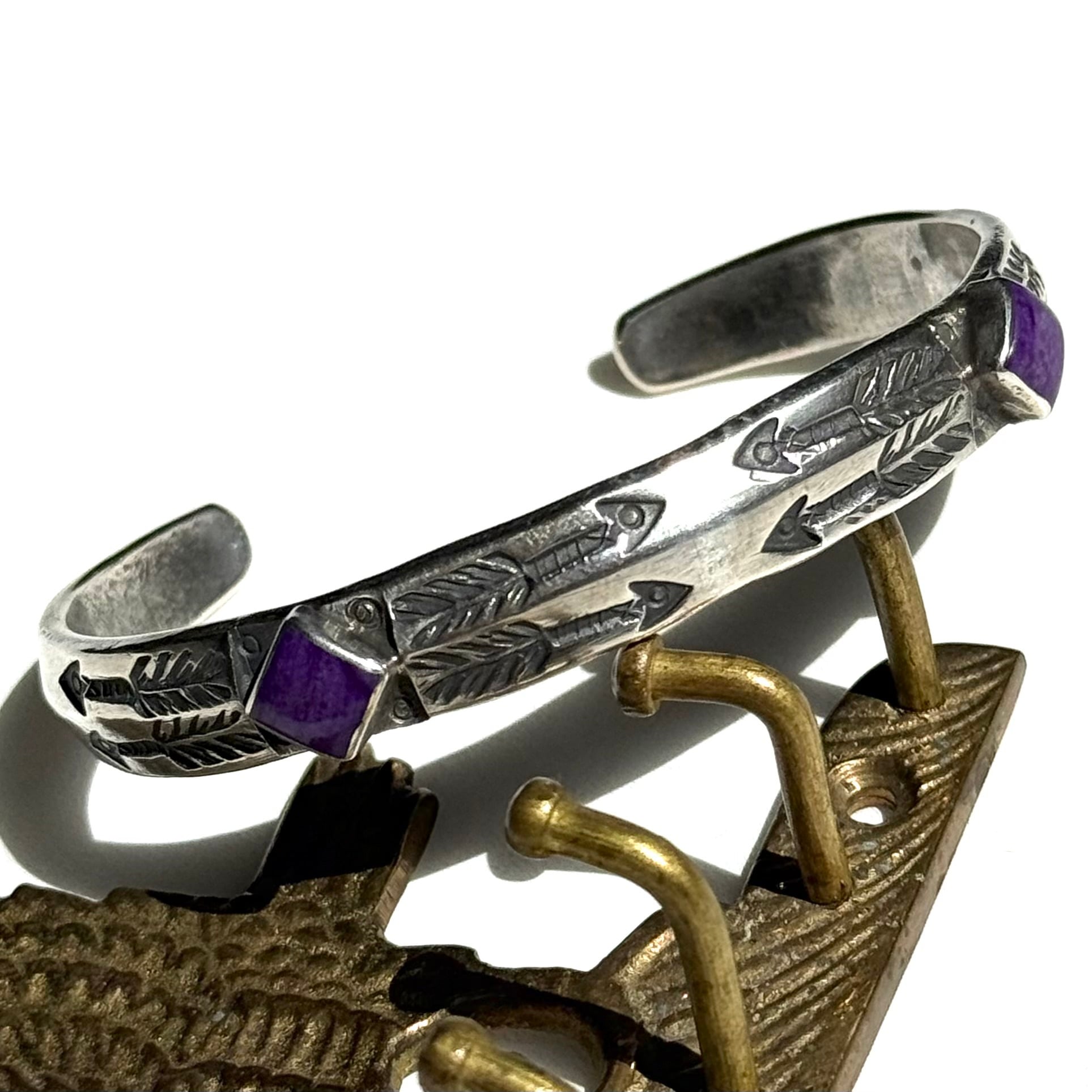 Jesse Robbins “Size L” Coin Silver Bracelet インディアンジュエリー