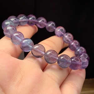 f113透明度有り、幻想的な色合い☆フローライトブレスレット
