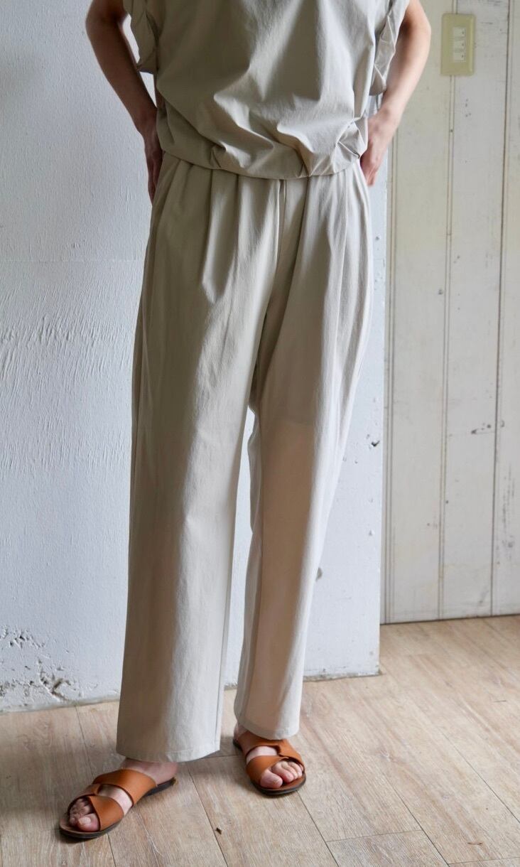 64. PRIORITY /プライオリティ セットアップパンツ/beige (P520141T)
