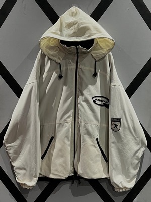 【X VINTAGE】"Reversible" Name Print Design Nylon × Fleece Loose Jacket