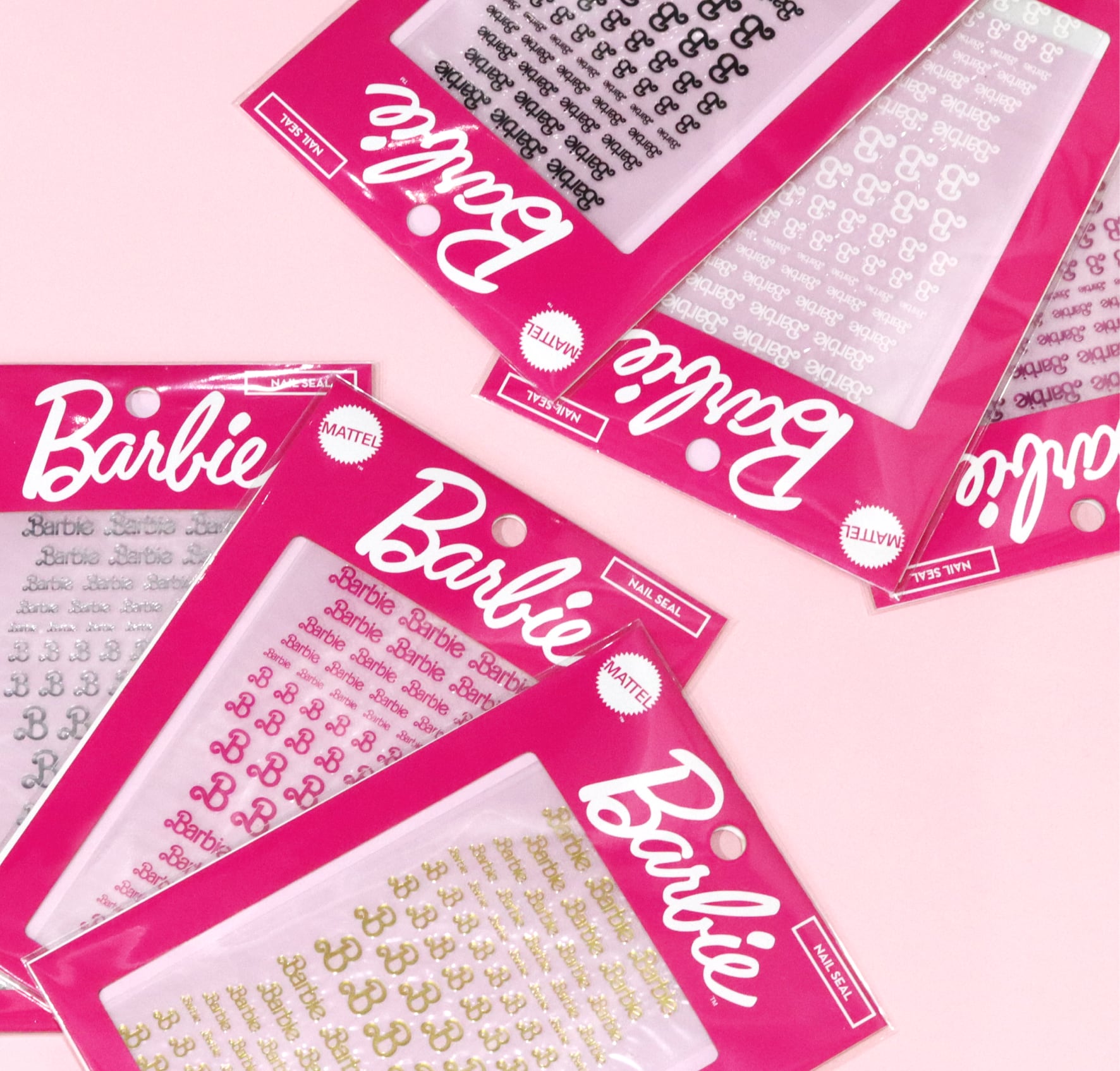 B-5.ネイルシール☆Barbieバービー 単品】Barbie：ネイルシール -vintage logo- | hbaz official store