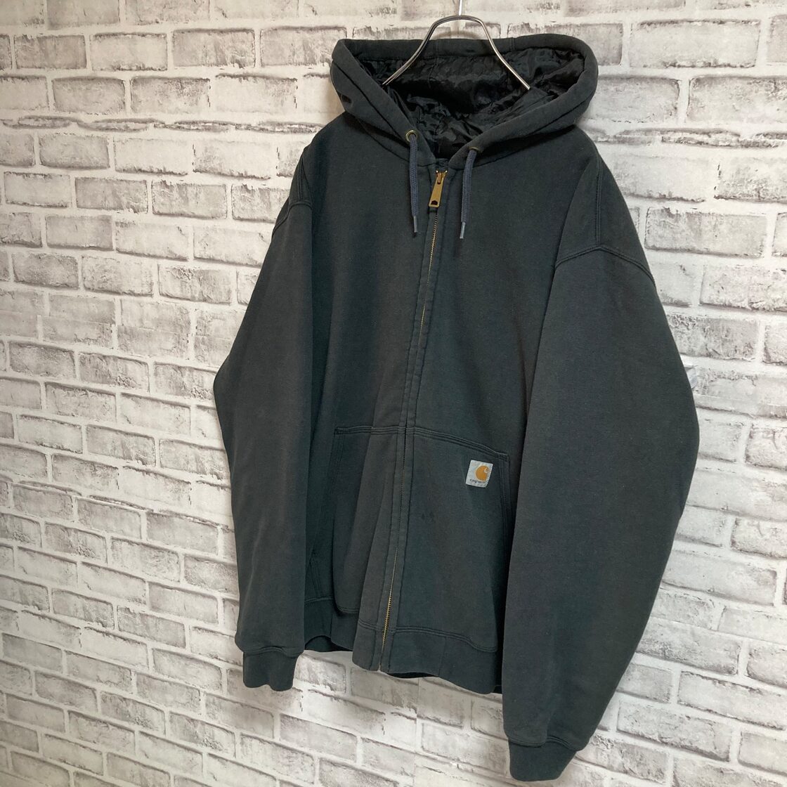carhartt】Zip Hoodie XL 2000s Y2K ジップパーカー フーディ 刺繍タグ 