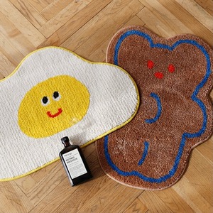 romane egg bear foot mat / ロマネ エッグ ベア フットマット ラグ ブランチブラザー  韓国 インテリア 雑貨