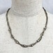 Old 925 Silver Woven Mesh Round Beads Necklace Made In Italy