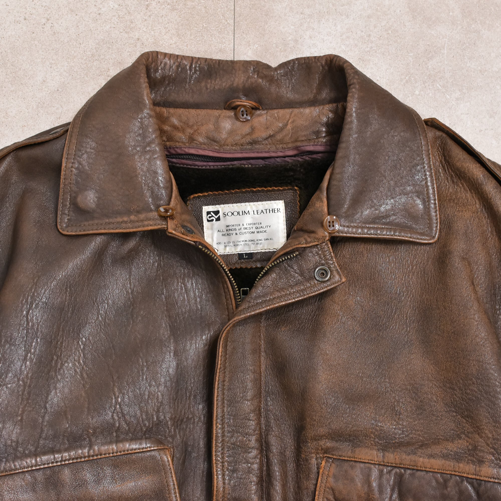 80～90s A-2 type leather blouson | 古着屋 grin days memory 【公式