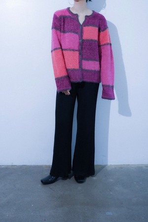 pink pachwork knit