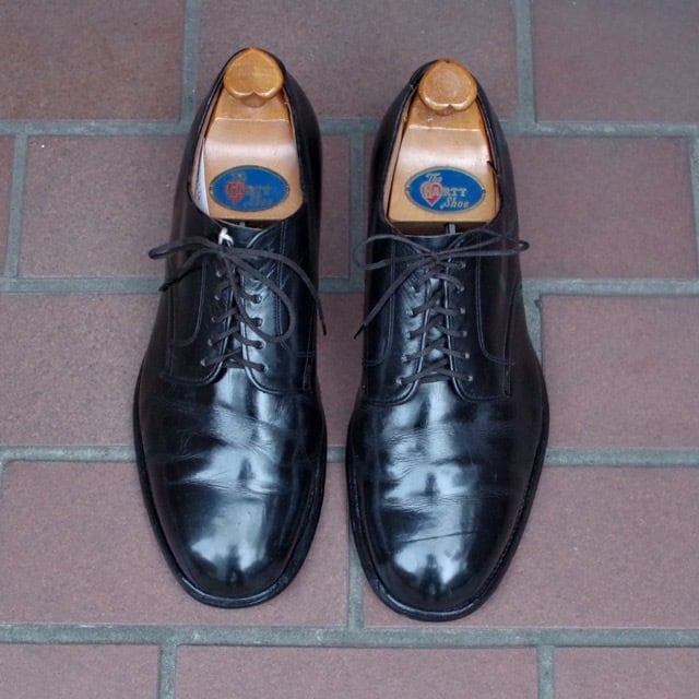 1960s US Navy Dress Oxford Shoes / 60年代 USN サービス シューズ / 6アイレット ステッチ レザーソール