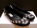 定番★JIMMY CHOO ジミーチュウ スタッズ フラット パンプス 黒★