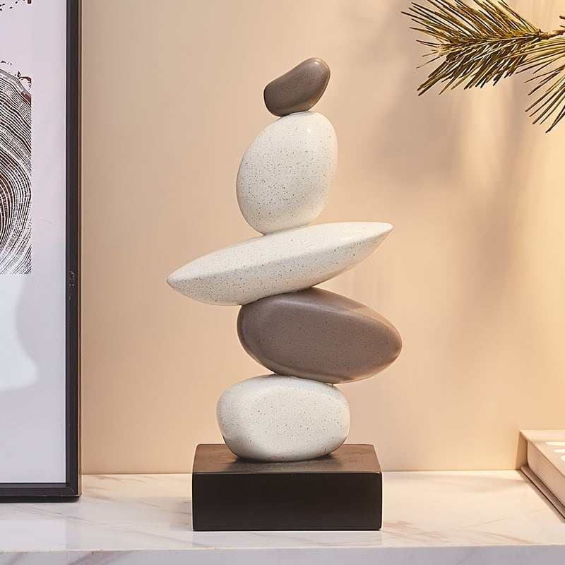 置物 オブジェ オーナメント 積み石デザイン スタッキングストーン