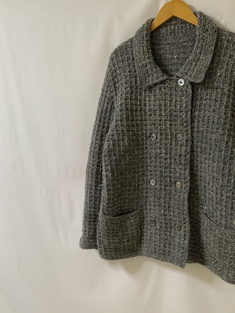 1960's Knitting Pattern Double Breasted Knit Jacket "Handmade"