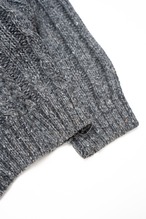 90s-old-"Northern Isle" Gray basic cable knit thumbnail 5